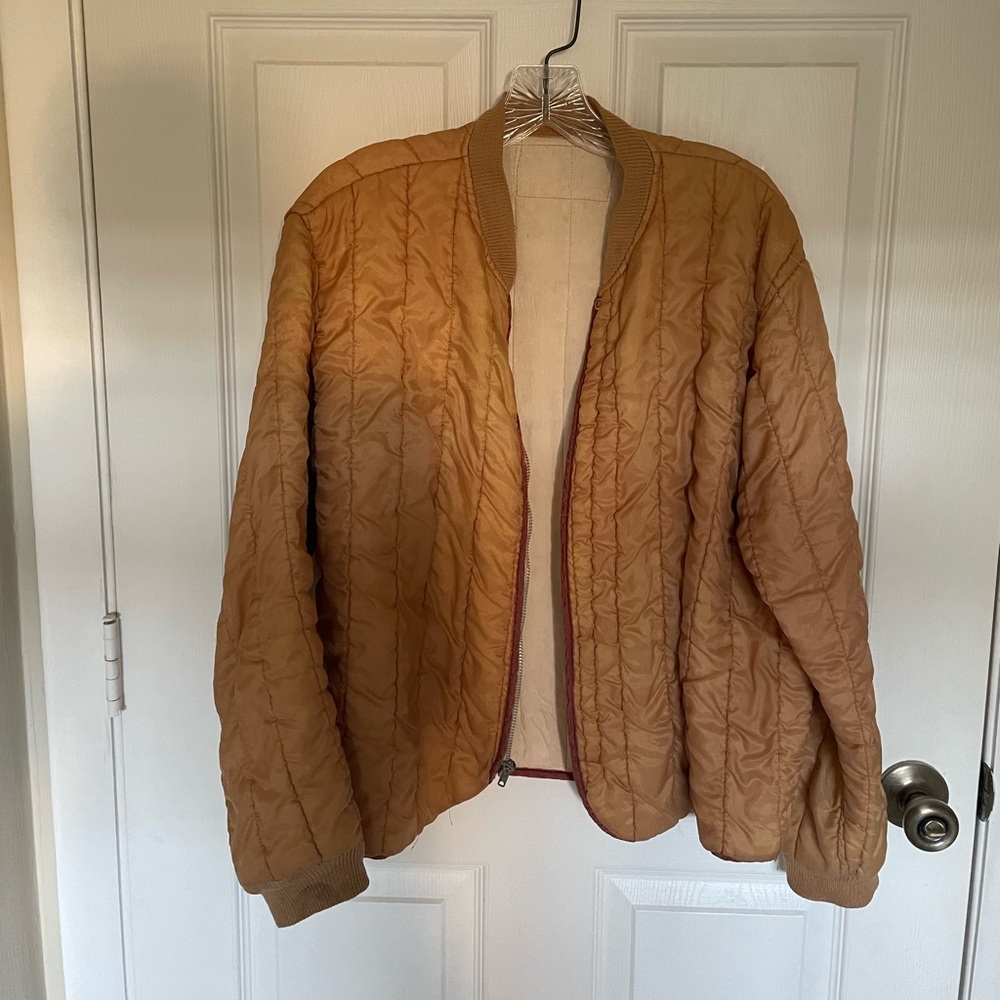 Vintage bomber army liner